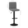 Taburete de cocina de terciopelo gris oscuro by , Kitchen stools - Ref: Foro24-334295, Price: 74,35 €, Discount: %