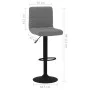 Taburete de cocina de terciopelo gris oscuro de , Taburetes de cocina - Ref: Foro24-334295, Precio: 73,28 €, Descuento: %