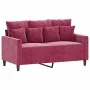 Juego de sofás con cojines 3 piezas terciopelo rojo tinto von , Sofas - Ref: Foro24-3201714, Preis: 473,23 €, Rabatt: %