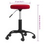 Taburete de masaje terciopelo rojo vino de , Sillones de masaje - Ref: Foro24-3085744, Precio: 54,01 €, Descuento: %