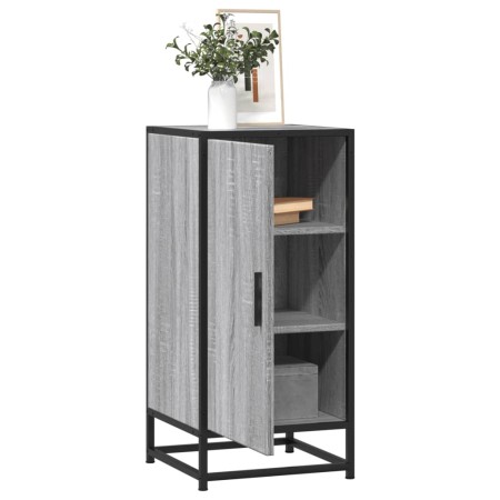 Aparador madera ingeniería y metal gris Sonoma 35,5x35x76 cm by , Sideboards - Ref: Foro24-848942, Price: 58,71 €, Discount: %