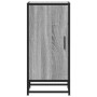Aparador madera ingeniería y metal gris Sonoma 35,5x35x76 cm