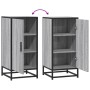 Aparador madera ingeniería y metal gris Sonoma 35,5x35x76 cm by , Sideboards - Ref: Foro24-848942, Price: 58,71 €, Discount: %