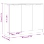 Aparador de madera de ingeniería envejecida 90,5x30x70 cm by , Sideboards - Ref: Foro24-856842, Price: 90,46 €, Discount: %