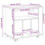 Armario con ruedas madera ingeniería envejecida 60x45x60 cm von , Schließfächer und Lagerschränke - Ref: Foro24-856662, Preis...