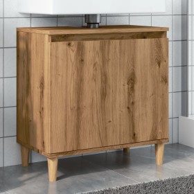 Mueble de lavabo madera de ingeniería roble artisan 58x33x60 cm de , Tocadores de baño - Ref: Foro24-857115, Precio: 58,35 €,...