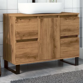Mueble de lavabo madera de ingeniería roble artisan 80x33x60 cm by , Bathroom furniture - Ref: Foro24-857239, Price: 121,38 €...
