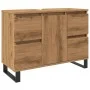 Mueble de lavabo madera de ingeniería roble artisan 80x33x60 cm de , Muebles de baño - Ref: Foro24-857239, Precio: 118,86 €, ...