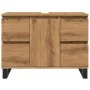 Mueble de lavabo madera de ingeniería roble artisan 80x33x60 cm de , Muebles de baño - Ref: Foro24-857239, Precio: 118,86 €, ...
