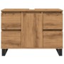 Mueble de lavabo madera de ingeniería roble artisan 80x33x60 cm de , Muebles de baño - Ref: Foro24-857239, Precio: 133,93 €, ...