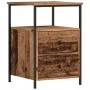 Mesita de noche madera de ingeniería envejecida 34x35,5x50 cm de , Mesitas de noche - Ref: Foro24-857258, Precio: 46,26 €, De...