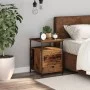Mesita de noche madera de ingeniería envejecida 34x35,5x50 cm de , Mesitas de noche - Ref: Foro24-857258, Precio: 46,26 €, De...