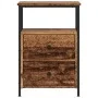 Mesita de noche madera de ingeniería envejecida 34x35,5x50 cm de , Mesitas de noche - Ref: Foro24-857258, Precio: 46,26 €, De...
