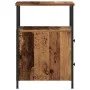 Mesita de noche madera de ingeniería envejecida 34x35,5x50 cm de , Mesitas de noche - Ref: Foro24-857258, Precio: 46,26 €, De...
