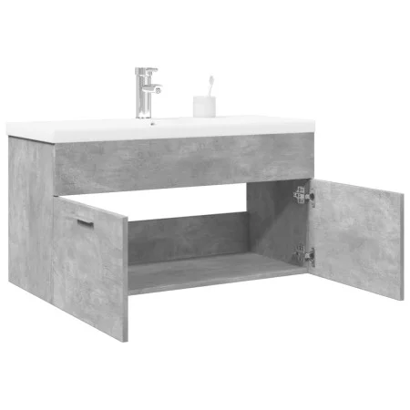 Mueble de baño con lavabo integrado gris hormigón de , Muebles de baño - Ref: Foro24-3324860, Precio: 210,32 €, Descuento: %