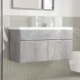 Mueble de baño con lavabo integrado gris hormigón de , Muebles de baño - Ref: Foro24-3324860, Precio: 210,32 €, Descuento: %