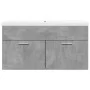 Mueble de baño con lavabo integrado gris hormigón de , Muebles de baño - Ref: Foro24-3324860, Precio: 210,32 €, Descuento: %