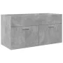 Mueble de baño con lavabo integrado gris hormigón de , Muebles de baño - Ref: Foro24-3324860, Precio: 210,32 €, Descuento: %