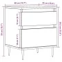 Mesita de noche madera ingeniería madera envejecida 40x35x50 cm de , Mesitas de noche - Ref: Foro24-857396, Precio: 46,57 €, ...