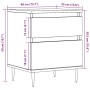 Mesita de noche madera ingeniería madera envejecida 40x35x50 cm by , Nightstands - Ref: Foro24-857396, Price: 47,30 €, Discou...