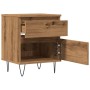 Mesitas de noche 2 uds madera roble artisian 40x35x50 cm de , Mesitas de noche - Ref: Foro24-857419, Precio: 95,20 €, Descuen...