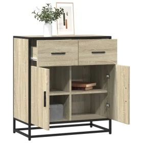 Aparador madera ingeniería y metal roble Sonoma 68x35x76 cm von , Sideboards - Ref: Foro24-848980, Preis: 95,18 €, Rabatt: %