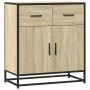 Aparador madera ingeniería y metal roble Sonoma 68x35x76 cm von , Sideboards - Ref: Foro24-848980, Preis: 104,05 €, Rabatt: %