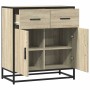 Aparador madera ingeniería y metal roble Sonoma 68x35x76 cm von , Sideboards - Ref: Foro24-848980, Preis: 104,05 €, Rabatt: %