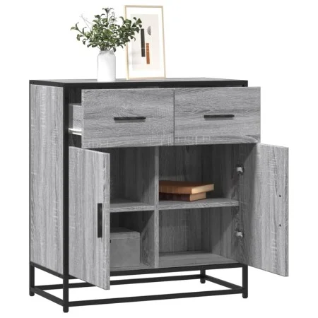 Aparador madera ingeniería y metal gris Sonoma 68x35x76 cm de , Aparadores - Ref: Foro24-848982, Precio: 82,53 €, Descuento: %