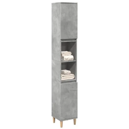 Armario de baño madera contrachapada gris hormigón 30x30x190 cm von , Badezimmerwaschtische - Ref: Foro24-857101, Preis: 70,6...