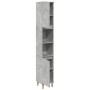 Armario de baño madera contrachapada gris hormigón 30x30x190 cm by , bathroom vanities - Ref: Foro24-857101, Price: 72,58 €, ...