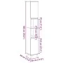 Armario de baño madera contrachapada gris hormigón 30x30x190 cm von , Badezimmerwaschtische - Ref: Foro24-857101, Preis: 70,6...