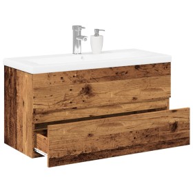 Mueble con lavabo integrado madera envejecida 91x39,5x49 cm von , Badezimmerwaschtische - Ref: Foro24-3328925, Preis: 241,02 ...