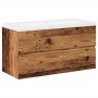 Mueble con lavabo integrado madera envejecida 91x39,5x49 cm von , Badezimmerwaschtische - Ref: Foro24-3328925, Preis: 241,02 ...