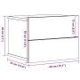 Mesita de noche de pared madera envejecida 40x32x30 cm by , Nightstands - Ref: Foro24-855944, Price: 37,86 €, Discount: %