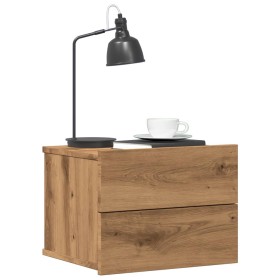Mesita de noche de pared color roble artisan 40x32x30 cm by , Nightstands - Ref: Foro24-855946, Price: 55,68 €, Discount: %