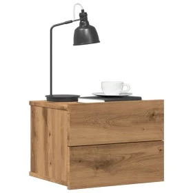 Mesita de noche de pared color roble artisan 40x32x30 cm de , Mesitas de noche - Ref: Foro24-855946, Precio: 51,95 €, Descuen...