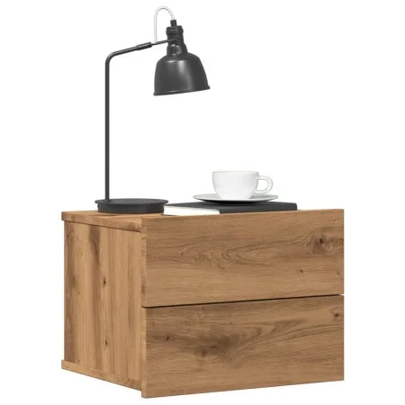 Mesita de noche de pared color roble artisan 40x32x30 cm by , Nightstands - Ref: Foro24-855946, Price: 59,39 €, Discount: %