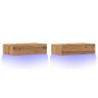 Muebles de TV con luces LED 2 uds roble artisan 60x35x15,5 cm von , TV-Möbel - Ref: Foro24-856346, Preis: 66,24 €, Rabatt: %