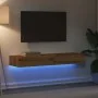 Muebles de TV con luces LED 2 uds roble artisan 60x35x15,5 cm de , Muebles TV - Ref: Foro24-856346, Precio: 69,49 €, Descuent...