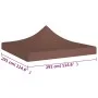 Festzeltdach für Feiern braun 3x3 m 270 g/m² von vidaXL, Abdeckungen für Zelte und Pavillons - Ref: Foro24-315323, Preis: 36,...