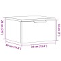 Mesita de noche de pared madera envejecida 34x30x20 cm by , Nightstands - Ref: Foro24-856979, Price: 30,70 €, Discount: %