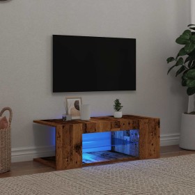 Mueble TV luces LED madera ingeniería envejecida 90x39x30 cm von , TV-Möbel - Ref: Foro24-856325, Preis: 54,95 €, Rabatt: %