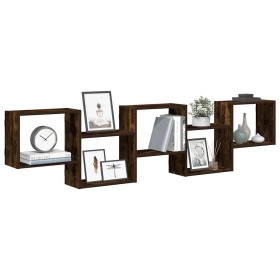 Estante cubo de pared 5 compartimentos madera roble ahumado von , Regale und Regale - Ref: Foro24-859999, Preis: 52,49 €, Rab...