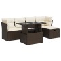Set sofás de jardín 6 piezas y cojines ratán sintético marrón by , Garden sets - Ref: Foro24-3327773, Price: 422,12 €, Discou...