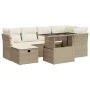 Set sofás de jardín 7 piezas y cojines ratán sintético beige by , Garden sets - Ref: Foro24-3327778, Price: 526,53 €, Discoun...