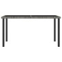 Grauer Garten-Esstisch aus synthetischem Rattan, 140 x 70 x 73 cm von vidaXL, Gartentische - Ref: Foro24-315118, Preis: 152,7...