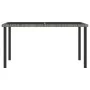 Gray synthetic rattan garden dining table 140x70x73 cm by vidaXL, Garden tables - Ref: Foro24-315118, Price: 146,94 €, Discou...