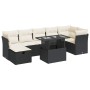 Set de sofás de jardín y cojines 8 piezas ratán sintético negro by , Garden sets - Ref: Foro24-3327786, Price: 511,94 €, Disc...