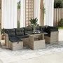 Set de sofás de jardín 8 pzas y cojines ratán sintético gris by , Garden sets - Ref: Foro24-3327792, Price: 617,74 €, Discoun...